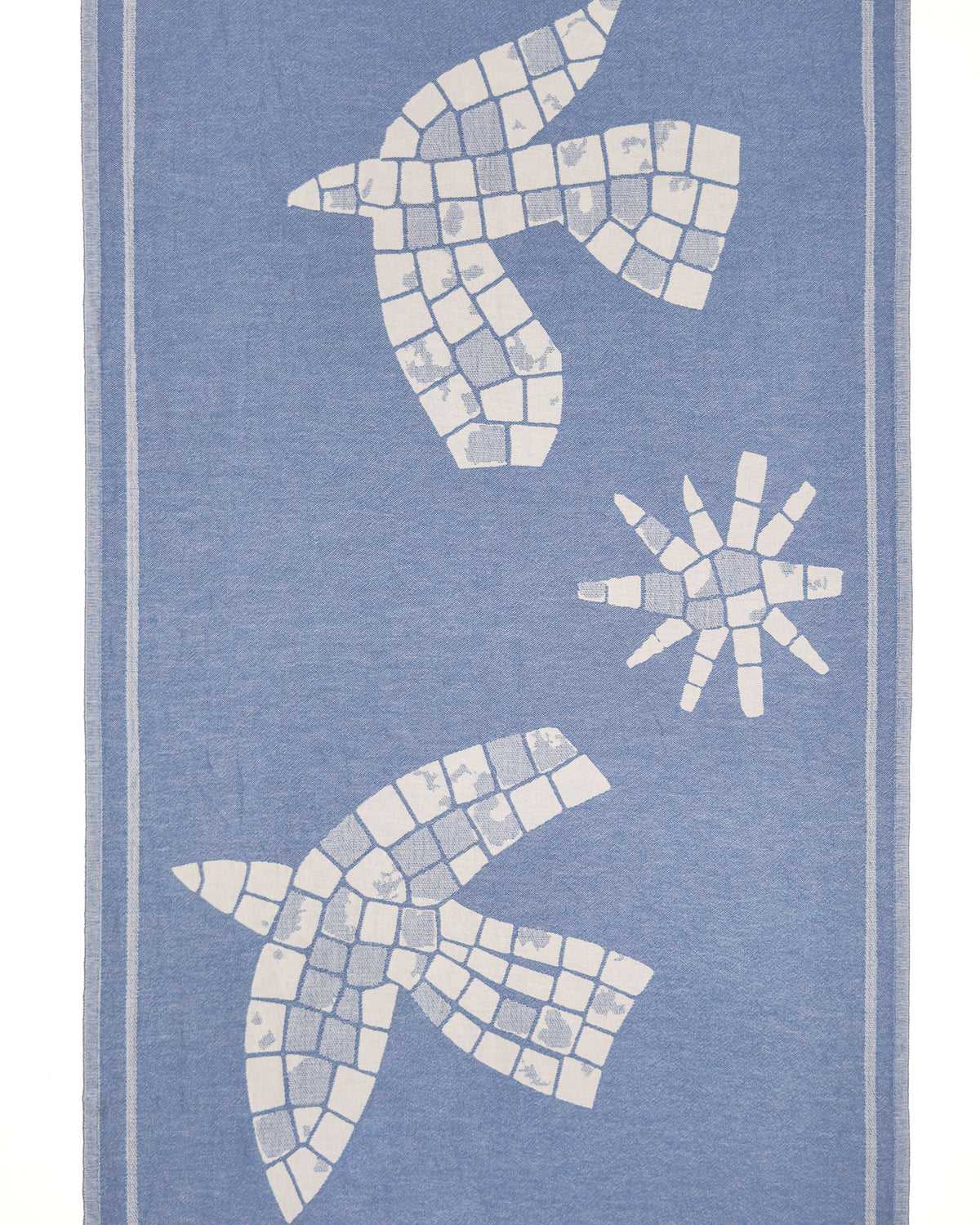 Back view of the reversible Glide organic Turkish cotton beach towel