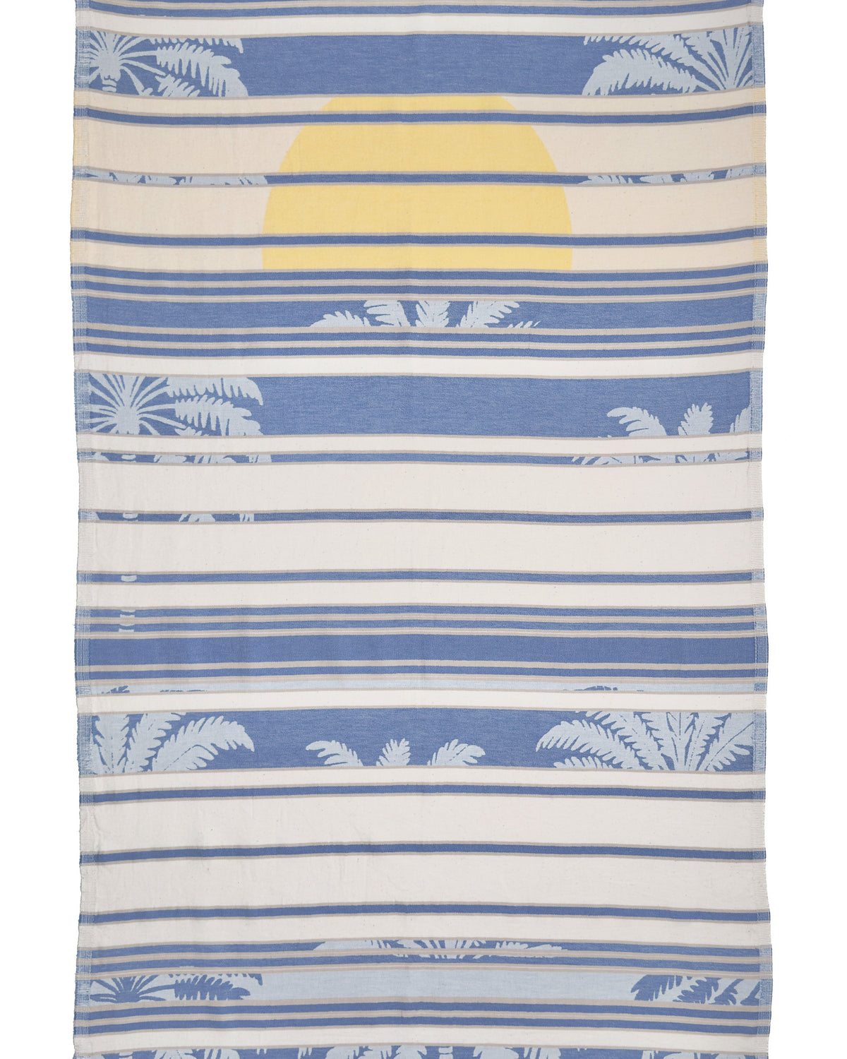 Front view of the Horizon organic Turkish cotton beach towel