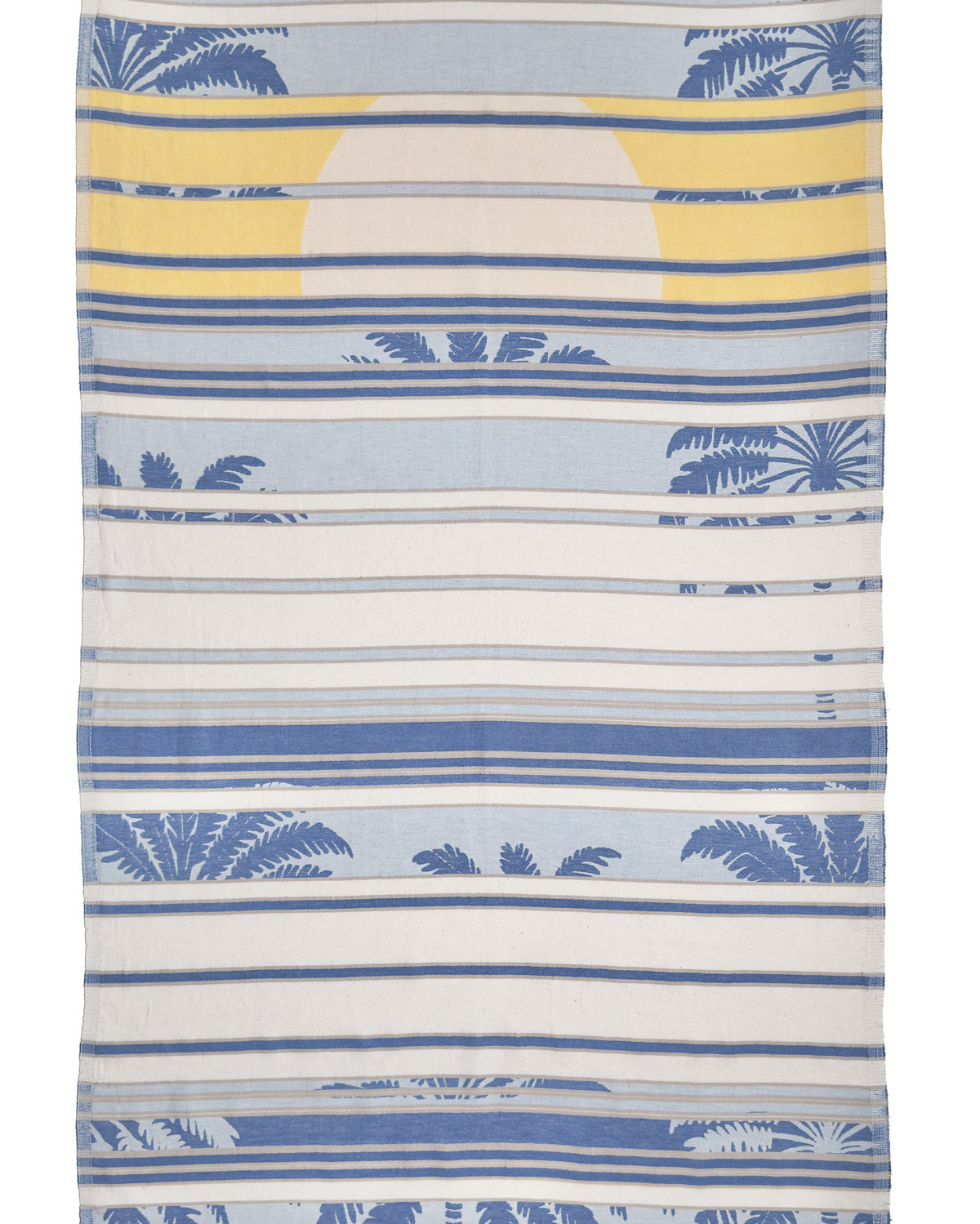 Back view of the reversible Horizon organic Turkish cotton beach towel