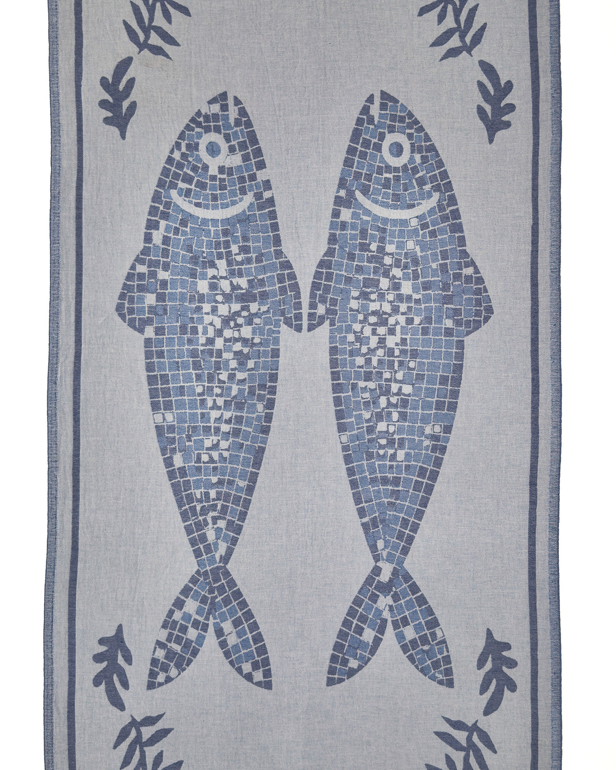 Front view of the Mosaic organic Turkish cotton beach towel