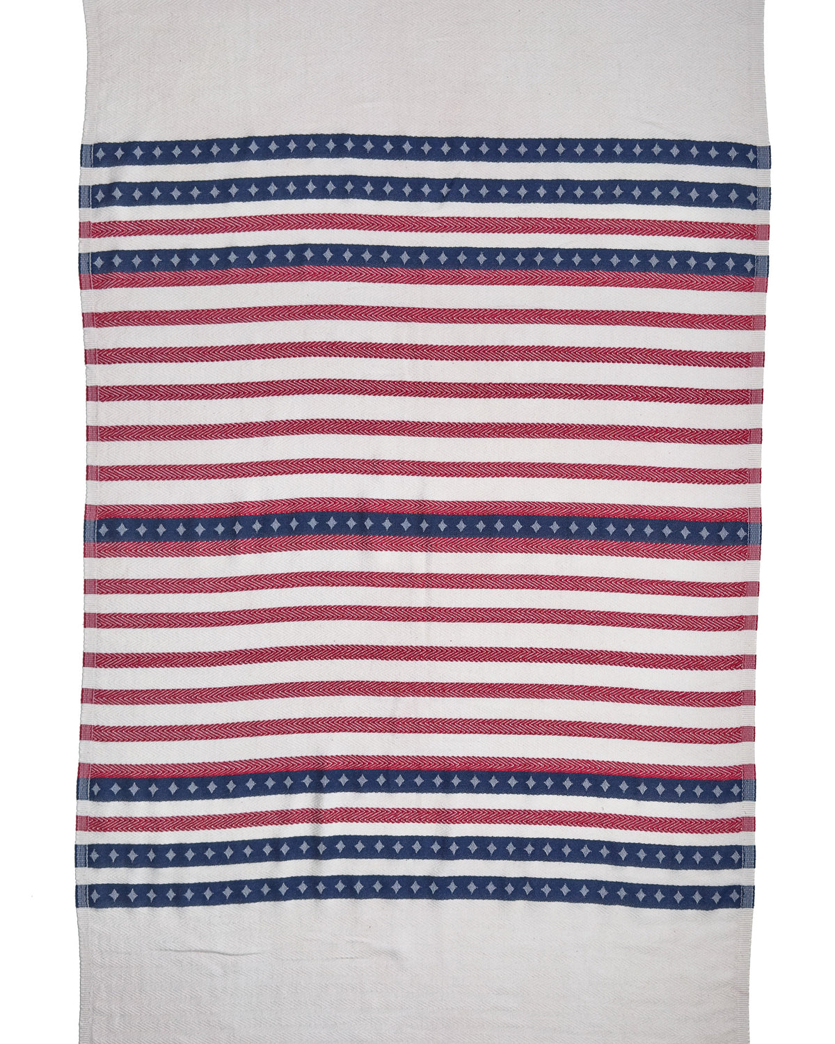 Front view of the Old Glory organic Turkish cotton beach towel, 4th July, American Flag design