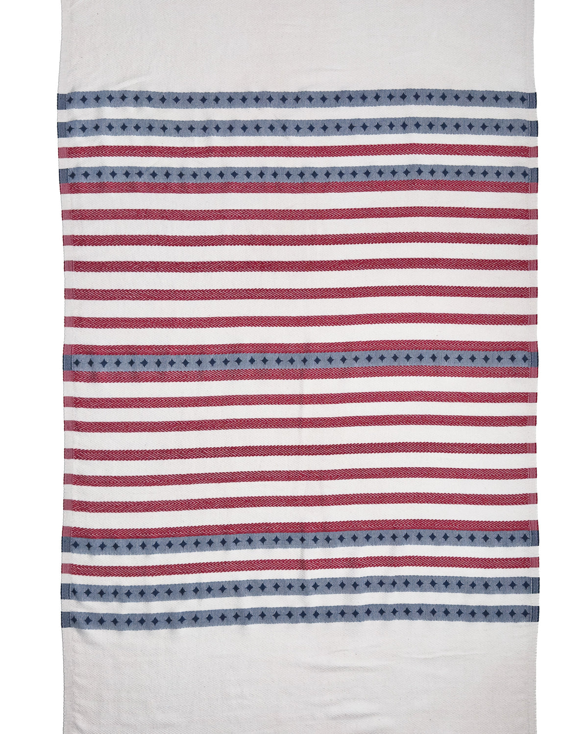 Back view of the Old Glory organic Turkish cotton beach towel, 4th July, American Flag design