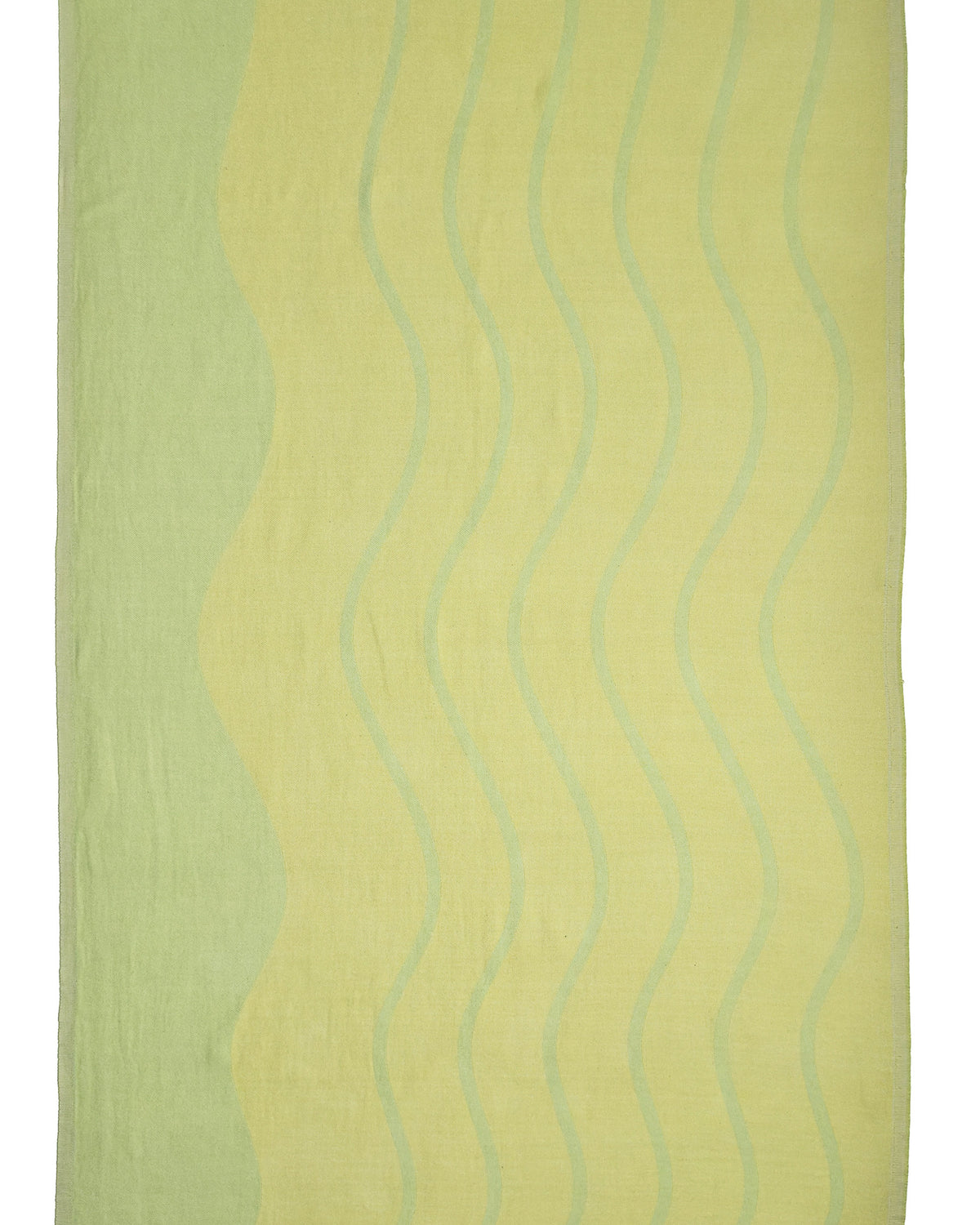 Front view of the Swell lemon organic Turkish cotton beach towel