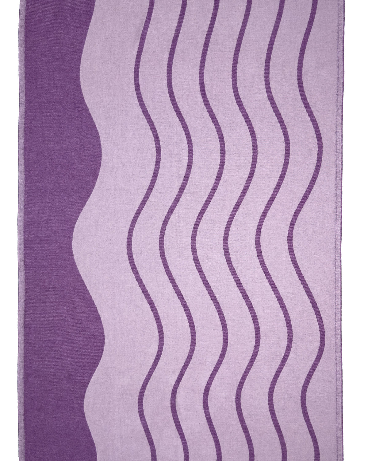 Front view of the Swell purple organic Turkish cotton beach towel