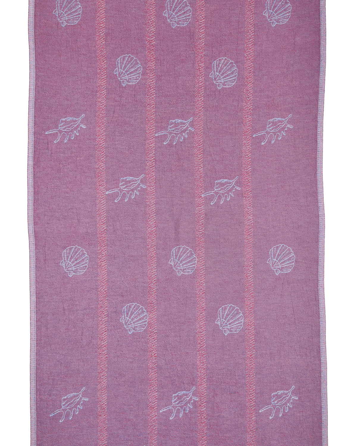 Back view of the reversible Tideline organic Turkish cotton beach towel