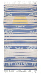 Front view of the Horizon organic Turkish cotton beach towel