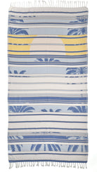 Back view of the reversible Horizon organic Turkish cotton beach towel