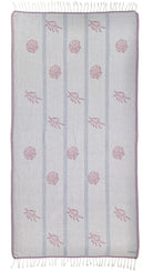 Front view of the Tideline organic Turkish cotton beach towel